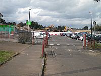 The demolition of the old school building