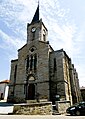 Façade de l'église de Saint- Laurent-d'Agny.