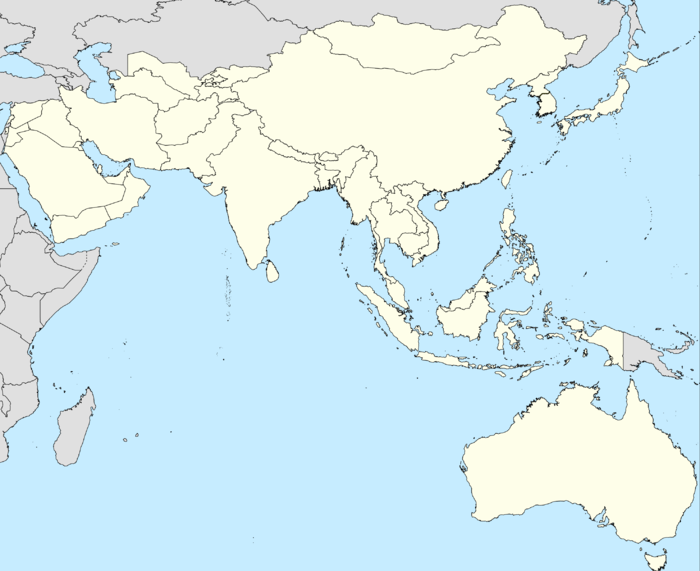 Map of China and its subdivisions with the locations of the home grounds of the 2012 Chinese Super League teams highlighted