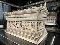 The Alexander Sarcophagus, found at the Royal necropolis of Ayaa in Sidon