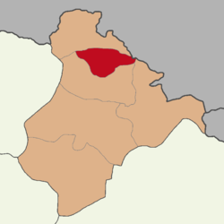 Map showing Damal District in Ardahan Province