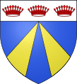 The arms of Jacques d'Étampes (1590–1668), Marshal of France, feature two piles in point issued from the base, or in chevron