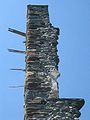 Upper wall showing the wooden beams that supported the hoardings