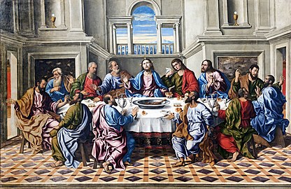 "the Last Supper" by Francesco Rizzo da Santacroce