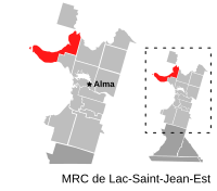 Location of Sainte-Monique