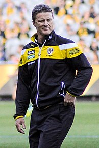 Damien Hardwick coaching Richmond in 2017