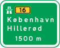 I18: Exit to another motorway in 1500m