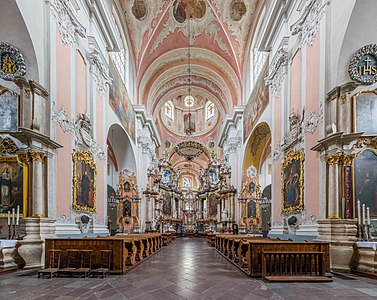 Interior of the Dominican Church of the Holy Spirit in Vilnius, reconstructed in a Late Baroque style in the 17th century[35]