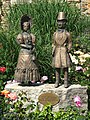 Bronze sculpture of a Biedermeier couple
