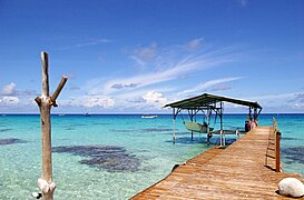 Vue du lagon intérieur de Fakarava.