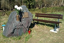 Gedenkstein an der Absturzstelle