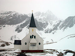 The Norwegian Church in Grytviken (built in 1913).