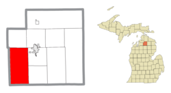 Location within Otsego County