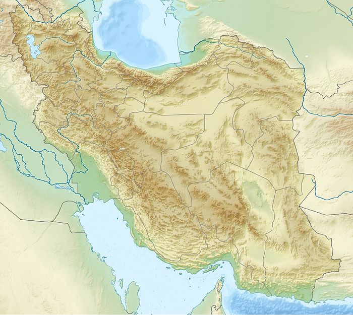 ペルシア式カナートの位置（イラン内）