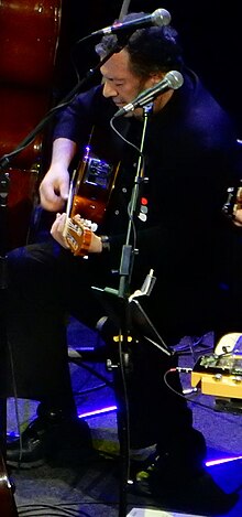 Jay Berliner performs with Van Morrison in Las Vegas on January 26, 2019.