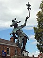 The Jester Statue on Henley Street, Stratford-upon-Avon, England.