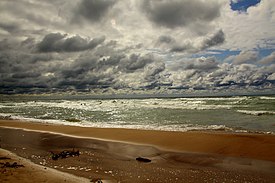 Lake Michigan from the community of Harbert