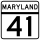 Maryland Route 41 marker