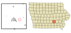 Location of Keomah Village, Iowa