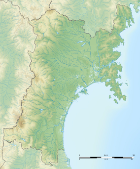 Map showing the location of Zaō Kōgen Prefectural Natural Park