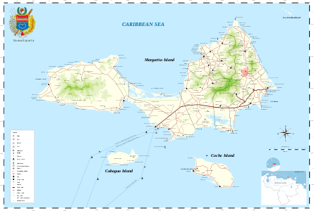 Map of Isla Margarita, by The Photographer