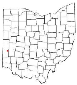 Location of Lewisburg, Ohio