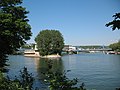 Ponts Daydé et Seibert de deux côtés de l'île Seguin.