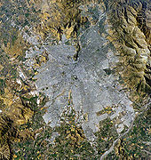 衛星から見たサンティアゴ