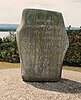 Stone on Brownsea Island commemorating the first scout camp