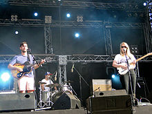 Slow Club performing at Dockville festival, Hamburg, Germany, in 2012