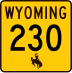 Wyoming Highway 230 marker
