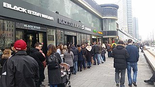 The queue to the Black Star Burger restaurant, 2017