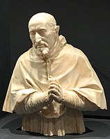 Bust of Cardinal Roberto Bellarmine by Bernini, 1621–1624, displayed in 2018