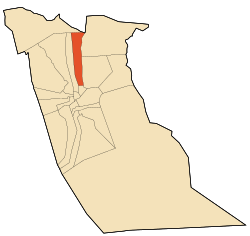 Location of Magrane commune within El Oued Province