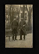 Deux soldats en permission en décembre 1914