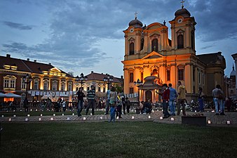 Catedral católica de São Jorge, na Piața Unirii