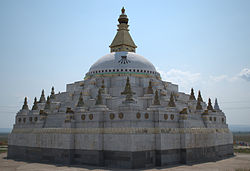 Dzharun Khashor, the largest stupa in the Republic of Buryatia, is located in Kizhinginsky District