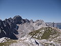 Cross, west of the summit, with Wampeter Schrofen