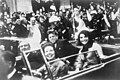 Image 9President John F. Kennedy in the presidential limousine, minutes before his assassination (from History of Texas)