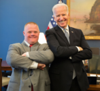 Jonathan Stoklosa with then-U.S. vice president Joe Biden