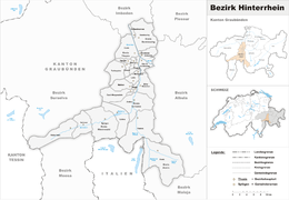 Distretto di Hinterrhein – Localizzazione