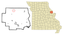 Location of Whiteside, Missouri