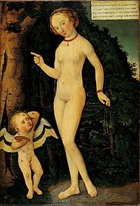 Version au musée des Arts décoratifs, Paris, 1535 – Vénus et l'Amour voleur de miel.