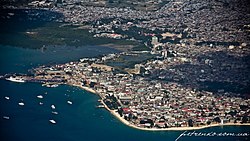 Aerial view of Zanzibar city