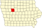 State map highlighting Calhoun County