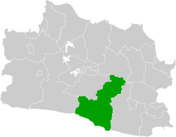 Location within West Java