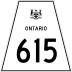 Highway 615 marker