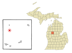 Location of LeRoy, Michigan