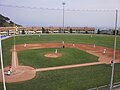 Total view of the field and tribune