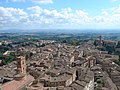 Vista panorámica de Siena desde la Torre del Mangia.